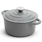 Orrefors Jernverk grote geëmailleerde braadpan 5L, licht grijs