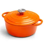 Orrefors Jernverk grote geëmailleerde braadpan 5L, oranje