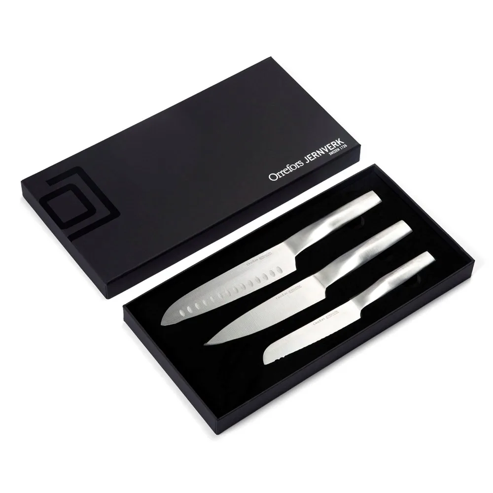 Orrefors Jernverk Knife Set Steel 3pack productfoto 2 - Hidalgo Orrefors Jernverk Knife Set Steel 3pack — productfoto 2