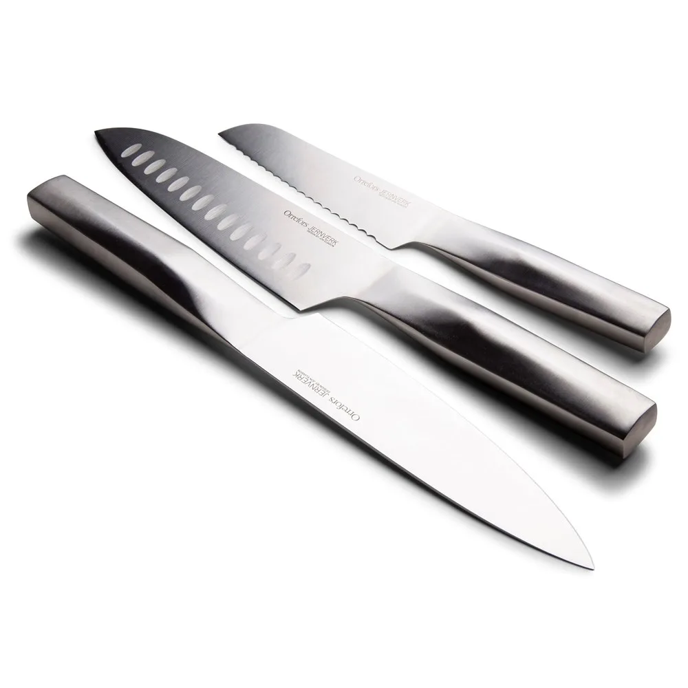 Orrefors Jernverk Knife Set Steel 3pack zilver - Hidalgo Orrefors Jernverk Knife Set Steel 3pack, zilver