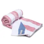 Lord Nelson strandhanddoek 80x160 cm, wit / pastel rose