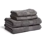 Lord Nelson Fairtrade handdoek 70x130cm set van 3, donker grijs