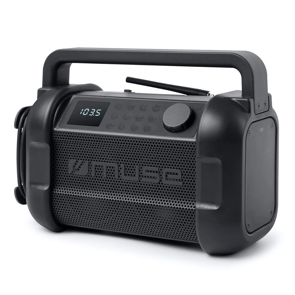 M-928 | Muse bouwradio met Bluetooth 20W met FM-radio zwart - Hidalgo M-928 | Muse bouwradio met Bluetooth 20W met FM-radio, zwart