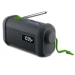 MH-08 | Muse Noodradio Bluetooth speaker met solar en opwindmechanisme, zwart