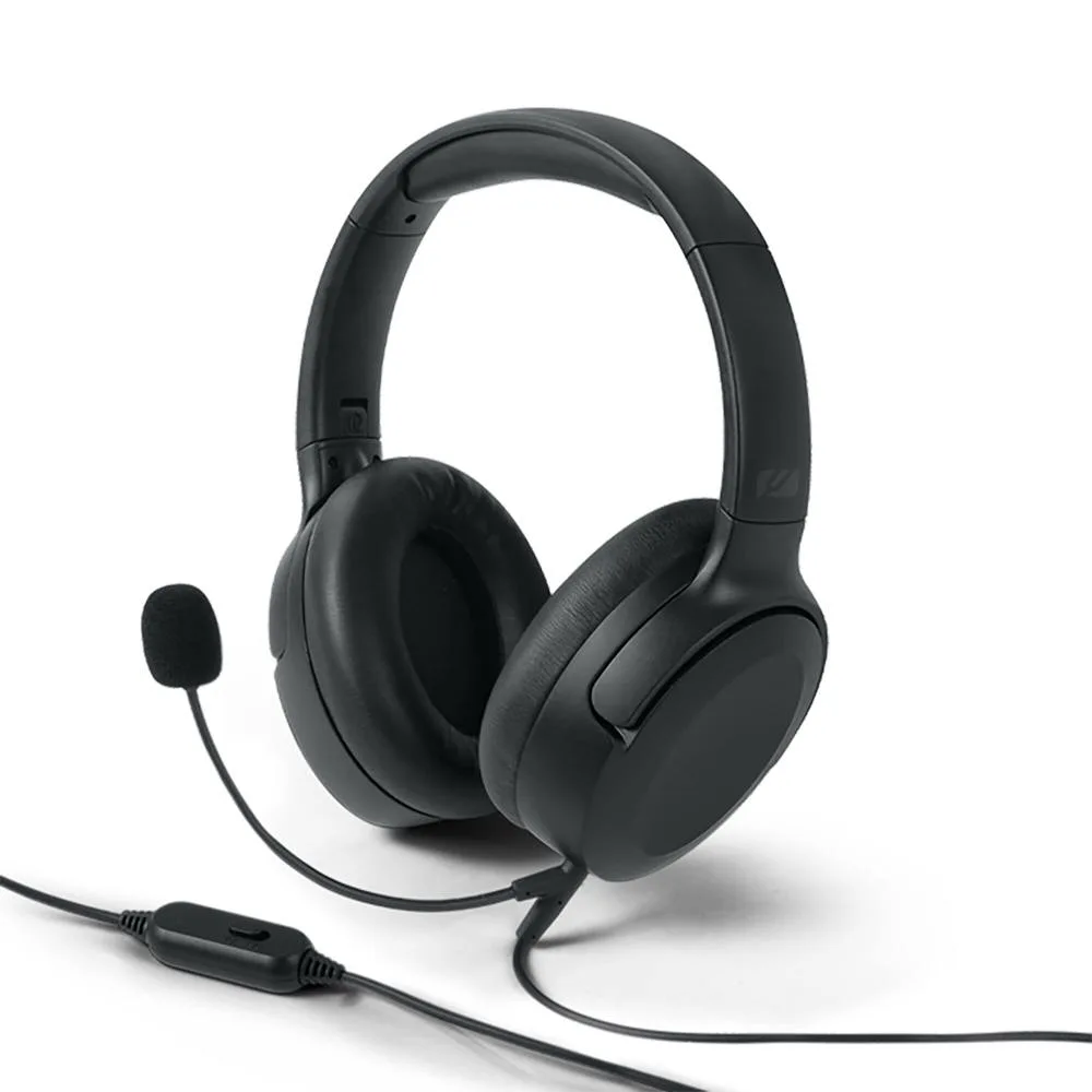 M-212 CH | Muse bedrade Koptelefoon met microfoon zwart - Hidalgo-werbeartikel M-212 CH | Muse bedrade Koptelefoon met microfoon, zwart