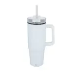Miami beker met handvat en rietje 800ml, wit