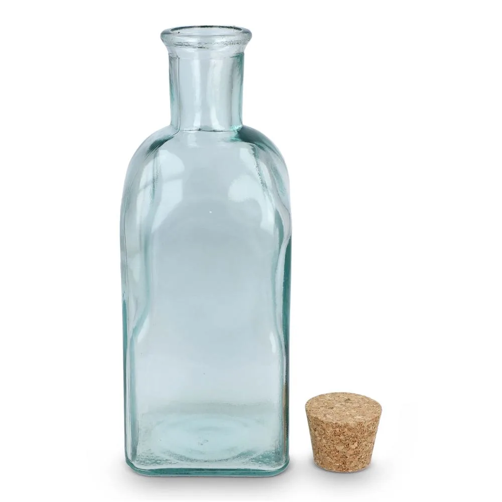 InSideOut Vierkante Gerecycled glas Waterfles ReuuZ met kurkstop 500ml productfoto 6 - Hidalgo InSideOut Vierkante Gerecycled glas Waterfles ReuuZ met kurkstop 500ml — productfoto 6