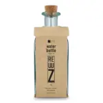 InSideOut Vierkante Gerecycled glas Waterfles ReuuZ met kurkstop 1L — productfoto 4