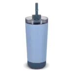 InSideOut Roestvrijstalen Dubbelwandige Drinkbeker Norden met Rietje 600 ml, pastel blauw