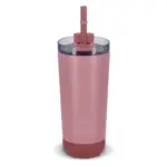 InSideOut Roestvrijstalen Dubbelwandige Drinkbeker Norden met Rietje 600 ml, pastel rose — productfoto 2