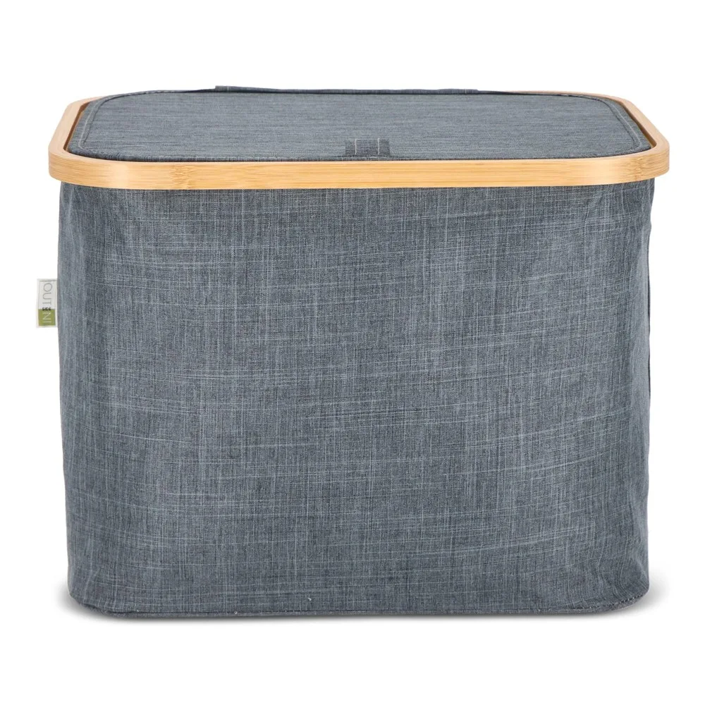 InSideOut opvouwbare mand met deksel Sogne 405 x 33 x 30cm rPET donker grijs - Hidalgo InSideOut opvouwbare mand met deksel Sogne 40.5 x 33 x 30cm rPET, donker grijs