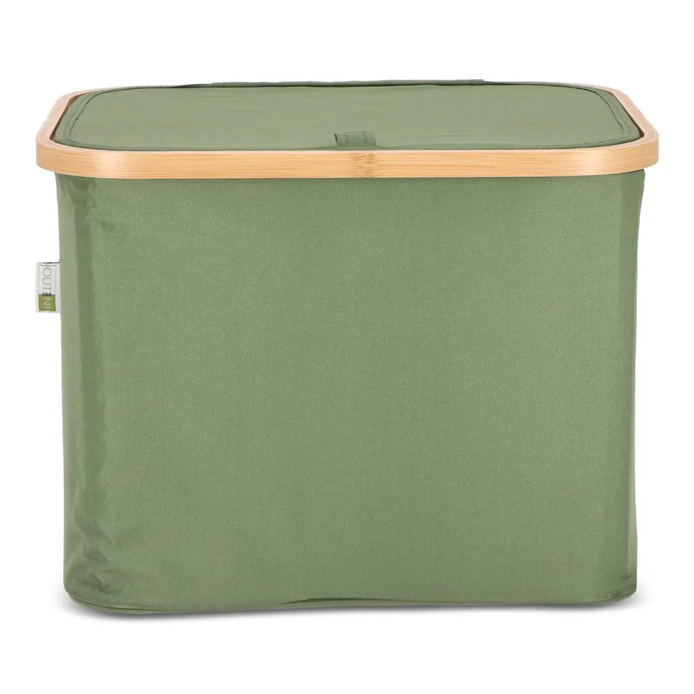 InSideOut opvouwbare mand met deksel Sogne 405 x 33 x 30cm rPET olijfgroen - Hidalgo InSideOut opvouwbare mand met deksel Sogne 40.5 x 33 x 30cm rPET, olijfgroen