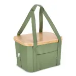 InSideOut Opvouwbare koel mand Sogne 38 x 26 x 25cm rPET olijfgroen - Hidalgo-werbeartikel InSideOut Opvouwbare (koel) mand Sogne 38 x 26 x 25cm rPET, olijfgroen