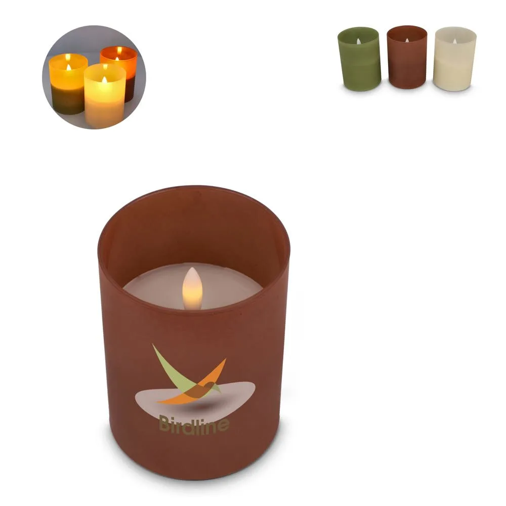 Nyelle oplaadbare LED Wax kaars in glas