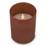 Nyelle oplaadbare LED Wax kaars in glas bruin - Hidalgo Nyelle oplaadbare LED Wax kaars in glas, bruin