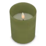 Nyelle oplaadbare LED Wax kaars in glas olijfgroen - Hidalgo Nyelle oplaadbare LED Wax kaars in glas, olijfgroen