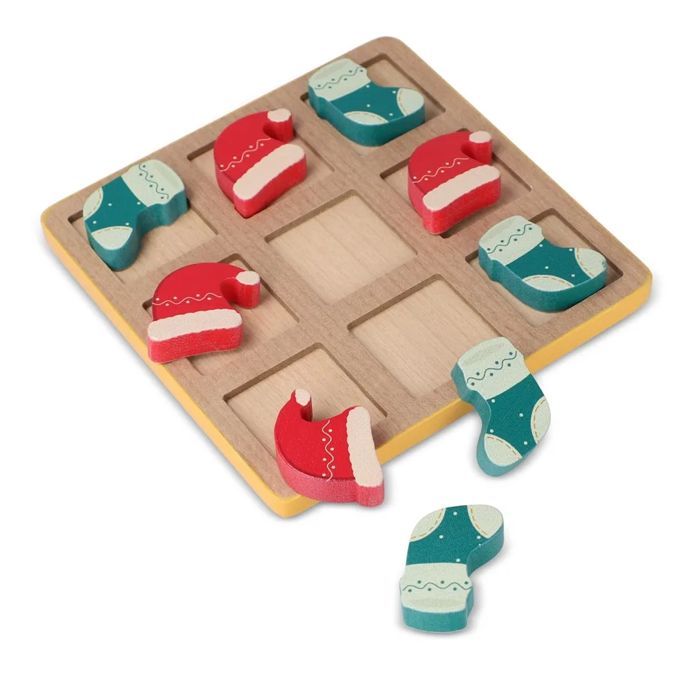 InSideOut Houten Kerstmis tic-tac-toe fluor assorti - Hidalgo-werbeartikel InSideOut Houten Kerstmis tic-tac-toe, fluor assorti
