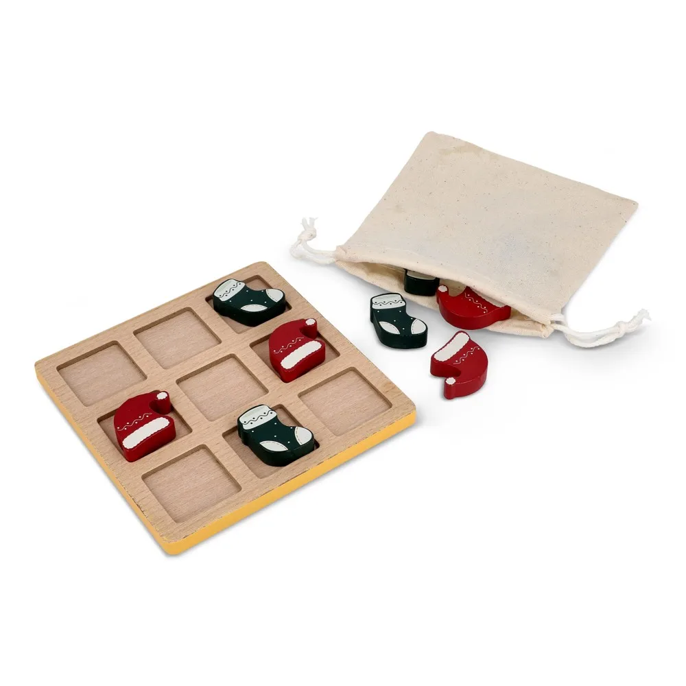 Wooden Christmas Tic-Tac-Toe Printed Sustainable FSC Pouch — product photo 7