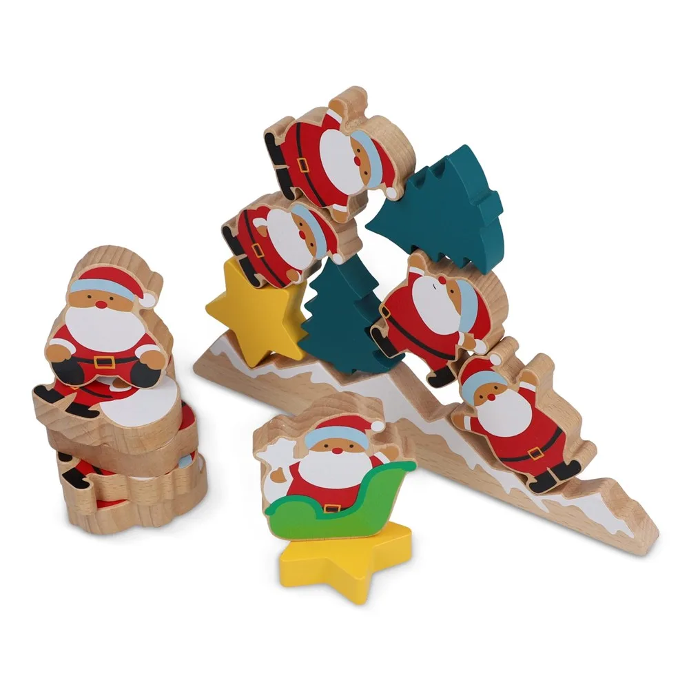 InSideOut Houten Kerstman-balanceerspel productfoto 3 - Hidalgo-werbeartikel InSideOut Houten Kerstman-balanceerspel — productfoto 3