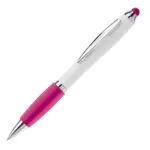 Balpen Hawaï stylus hardcolour, wit / roze