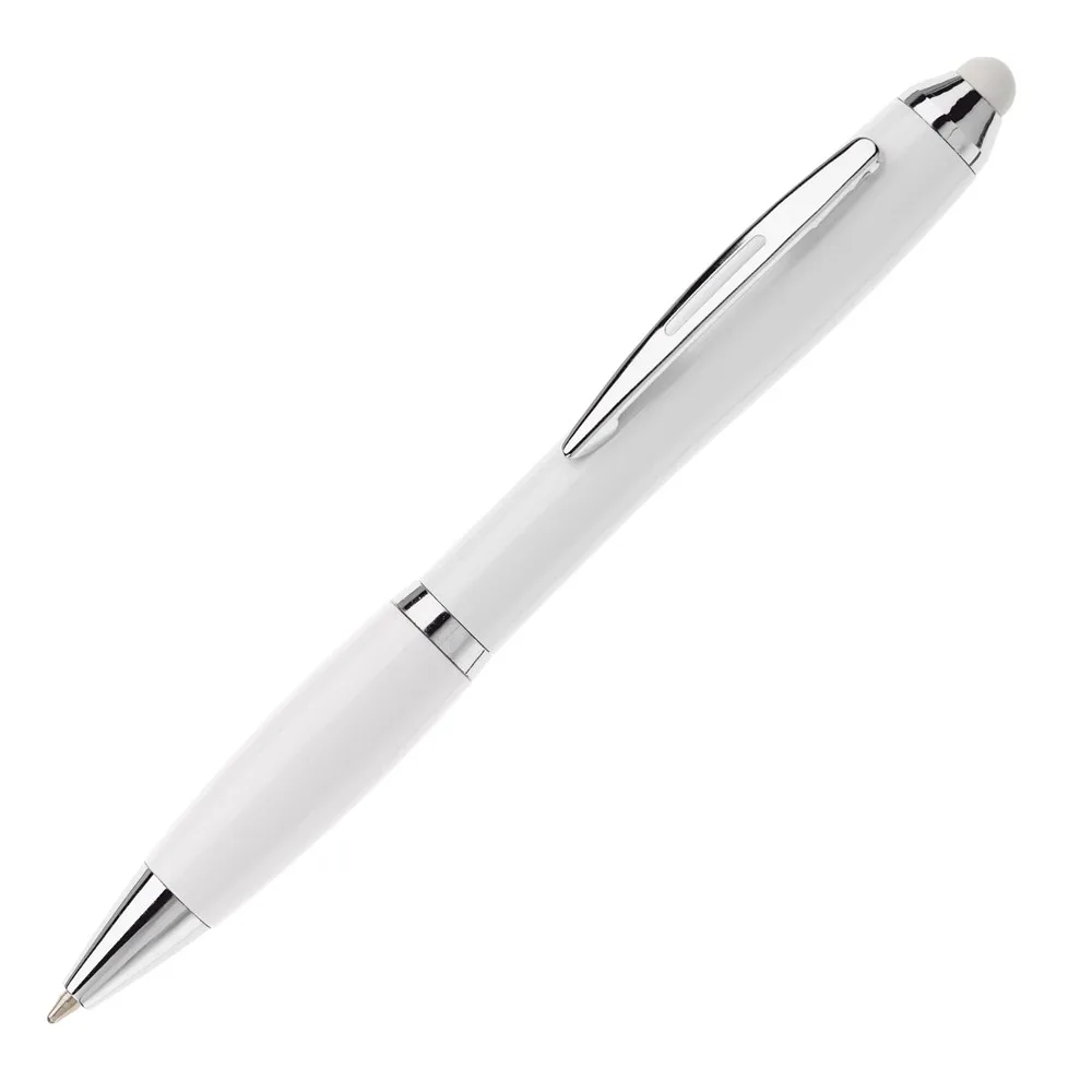 Balpen Hawaï stylus hardcolour wit - wit - Hidalgo-werbeartikel Balpen Hawaï stylus hardcolour, wit - wit