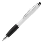 Balpen Hawaï stylus hardcolour witzwart - Hidalgo-werbeartikel Balpen Hawaï stylus hardcolour, wit/zwart