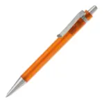 Balpen Antarctica metalen clip, ecru / oranje