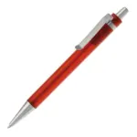 Balpen Antarctica metalen clip, ecru / rood