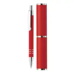 Balpen in koker, rood