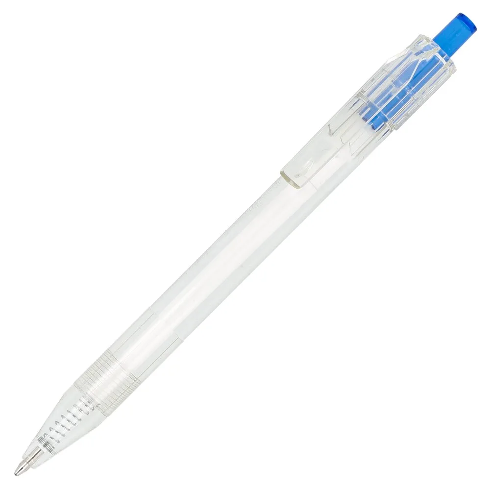 R-PET pen transparant blauw - Hidalgo-werbeartikel R-PET pen, transparant blauw