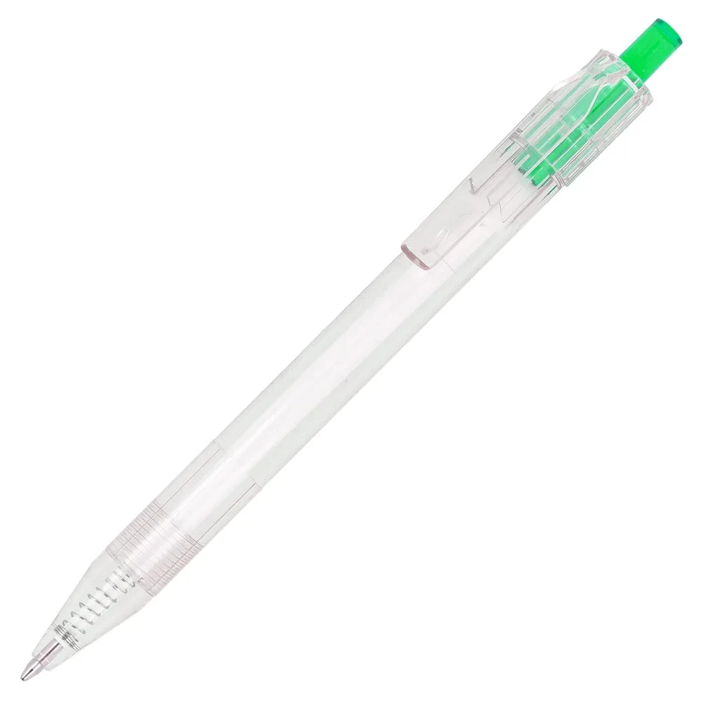 R-PET pen transparant groen - Hidalgo-werbeartikel R-PET pen, transparant groen