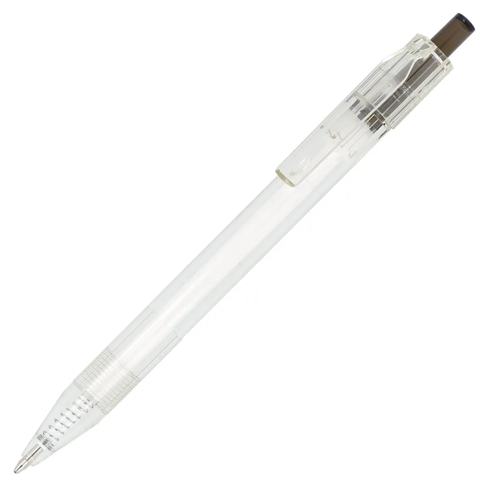 R-PET pen transparant zwart - Hidalgo-werbeartikel R-PET pen, transparant zwart