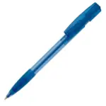Balpen Nash grip transparant, transparant blauw
