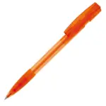Balpen Nash grip transparant, transparant oranje