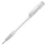 Balpen Nash grip transparant, transparant - wit