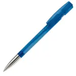 Balpen Nash metalen tip transparant, transparant blauw