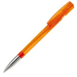 Balpen Nash metalen tip transparant, transparant oranje