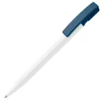 Balpen Nash hardcolour, wit / donkerblauw