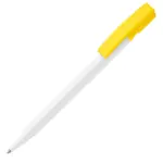 Balpen Nash hardcolour, wit / geel