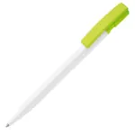 Balpen Nash hardcolour, wit / lichtgroen