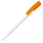 Balpen Nash hardcolour, wit / oranje
