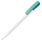 Balpen Nash hardcolour, wit / turquoise