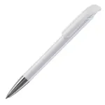 Balpen Atlas hardcolour metalen tip, wit