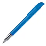 Balpen Atlas transparant metalen tip, transparant blauw