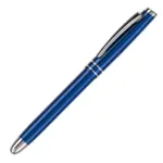 Rollerball two stripes aluminium, donkerblauw
