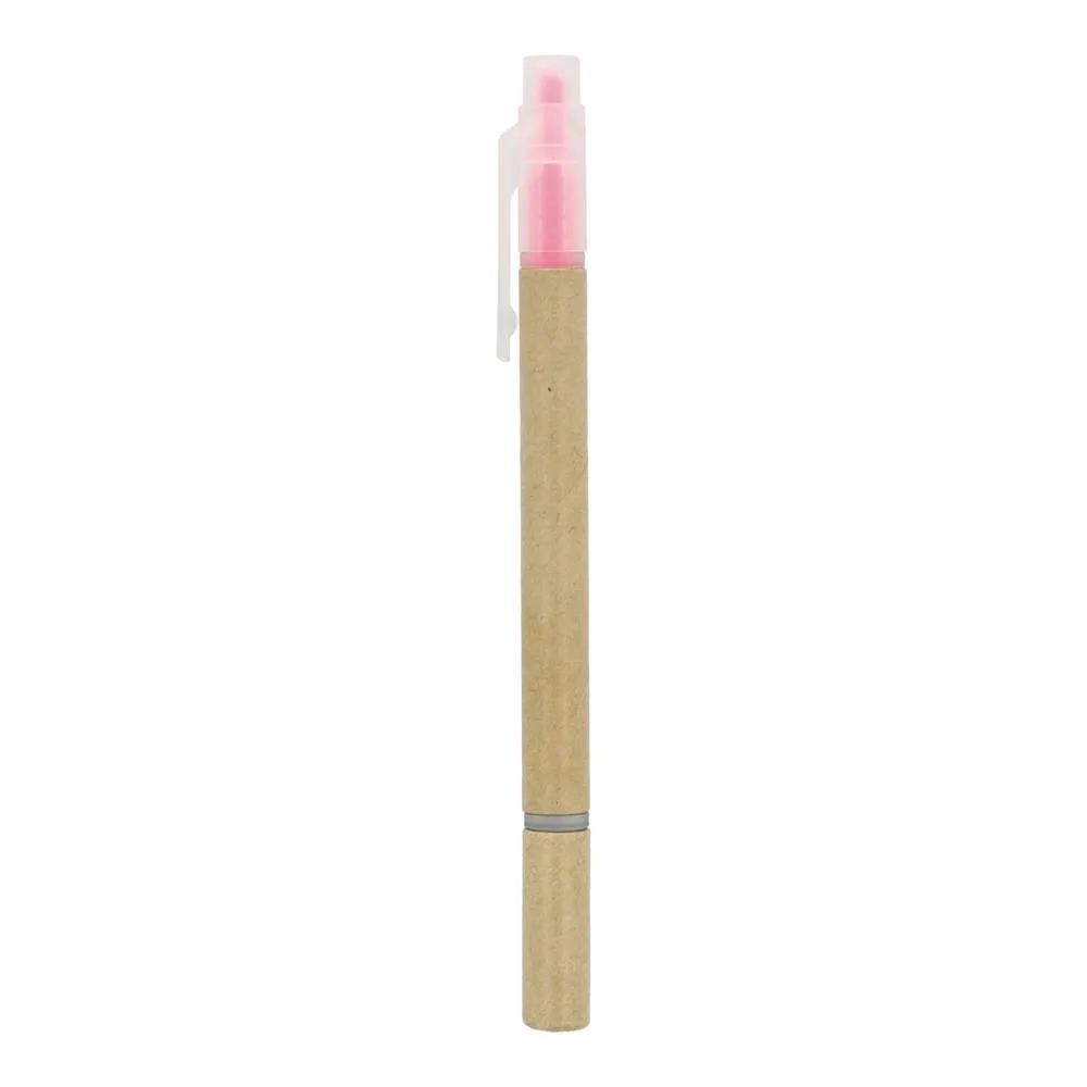 Papieren tekstmarker balpen productfoto 10 - Hidalgo-werbeartikel Papieren tekstmarker balpen — productfoto 10