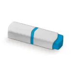 Tekstmarker mini wit blauw - Hidalgo-werbeartikel Tekstmarker mini, wit / blauw