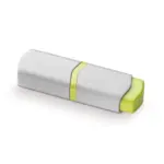 Tekstmarker mini wit geel - Hidalgo-werbeartikel Tekstmarker mini, wit / geel