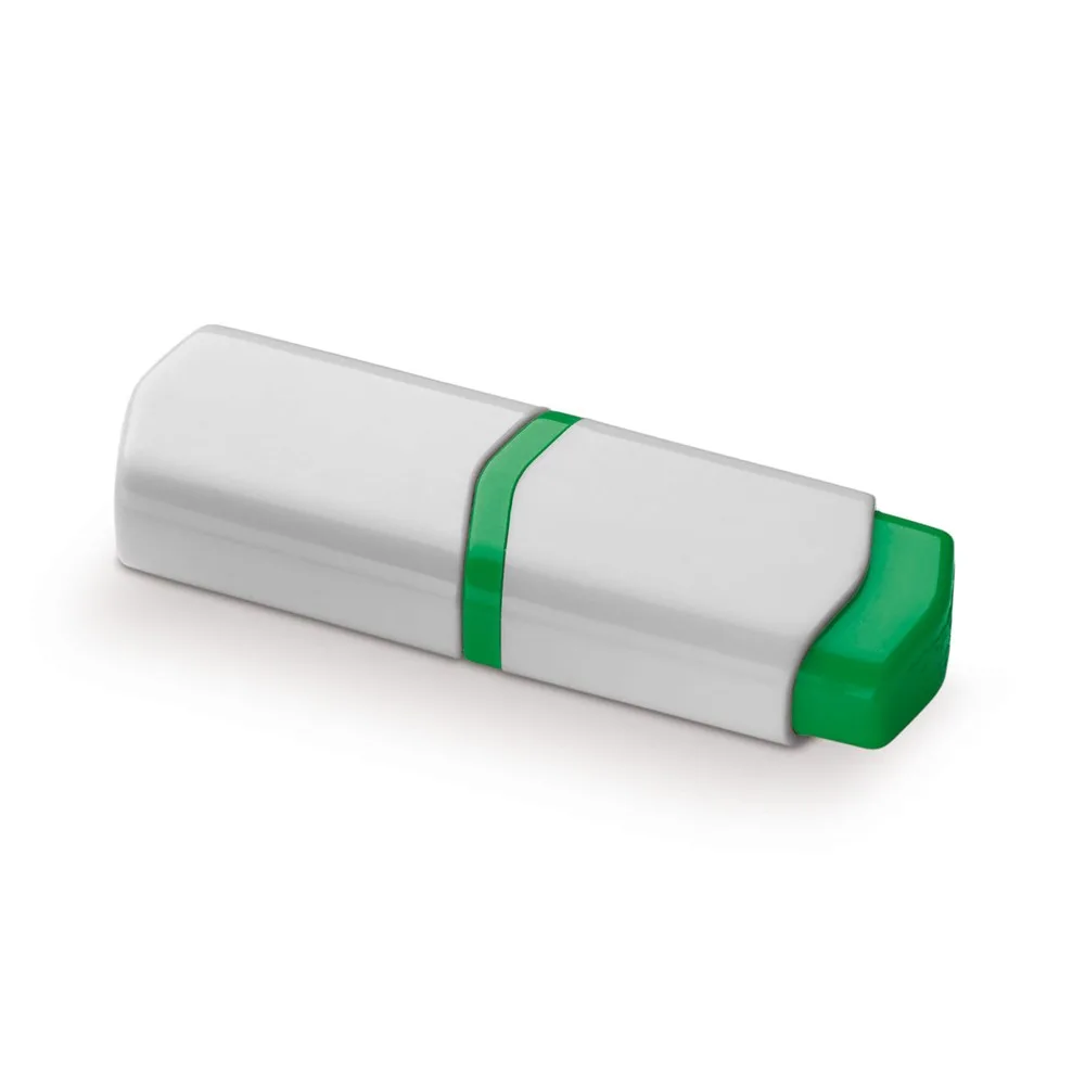 Tekstmarker mini wit groen - Hidalgo-werbeartikel Tekstmarker mini, wit / groen