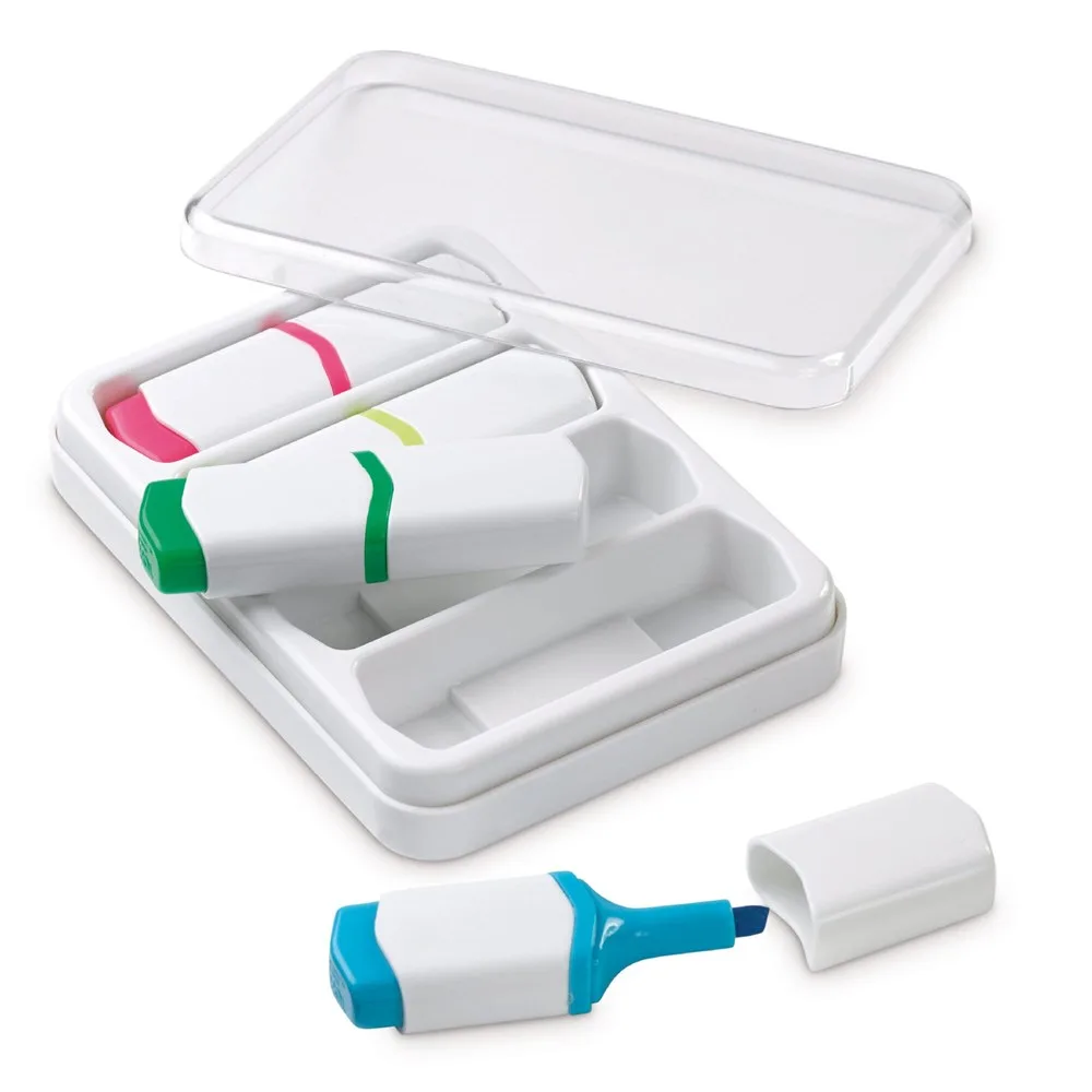 Mini tekstmarkers set van 4 productfoto 4 - Hidalgo-werbeartikel Mini tekstmarkers set van 4 — productfoto 4